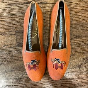 Stubbs & Wootton Equestrian Orange Loafers